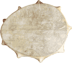 Якутский шаманский бубен (тюнгур, дюнгюр) Чаркова с деревянной ручкой