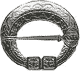 Брошь-фибула посеребренная (древнерусское украшение тип 5)