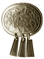 Подвеска \"Лада\" с грифоном латунная древнерусское украшение