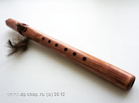 Флейта североамериканских индейцев (пимак) из сосны с тотемом "Медведь" в A (ля)
